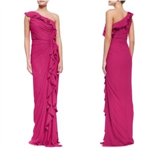 BNWT Badgley Mischka One-Shoulder Gown